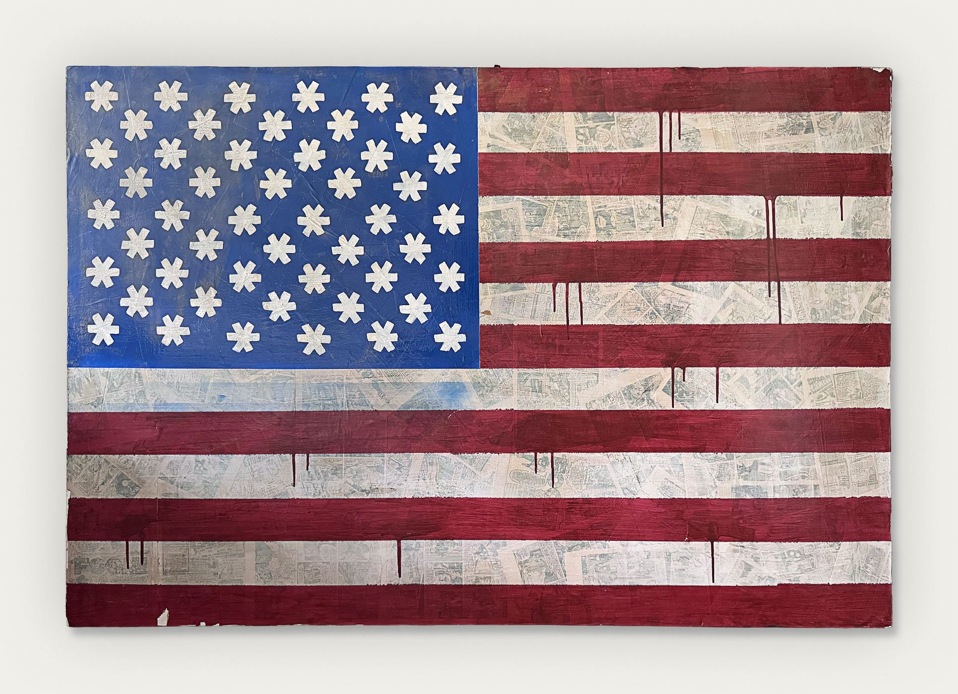 (Red) Flag — wheatpasted comics American flag painting